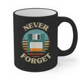 Never Forget Retro Diskette Nostalgia Vintage Graphic Print Coffee Mug