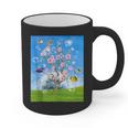 Frutiger Aero Aesthetic Tech Cherry Blossom Fishes Bubbles Graphic Print Coffee Mug