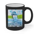 Frutiger Aero Aesthetic Tech Water Fishes Monitor Screen Graphic Print Coffee Mug