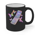 Frutiger Aero Y2K Chrome Phone Butterfly Graphic Print Coffee Mug