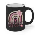 Fun Happy Last Day Of School Girl Student Graduation Rainbow Graphic Print Coffee Mug