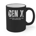 Gen X Caffeine Sarcasm 90s Nostalgia Men Women Graphic Graphic Print Coffee Mug