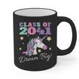Girls Class Of 2041 Magical Unicorn Graduation Cap Graphic Print Coffee Mug
