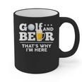 Golf And Beer Joke Dad Fathers Day Drinking Birthday Small Graphic Print Coffee Mug