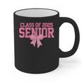 Graduate 2025 Class Of 2025 Senior Coquette Bow Graduation Graphic Print Coffee Mug