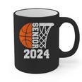 Graduate Senior Class Of 2024 Basketball Player Graduation Graphic Print Coffee Mug