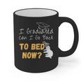 I Graduated Can I Go Back To Bed Now Graduation Sloth Graphic Print Coffee Mug