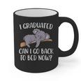I Graduated Can I Go Back To Bed Now Koala Bear Graduation Graphic Print Coffee Mug