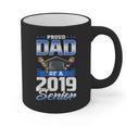 Graduation 2019 TShirt Proud Dad Of Senior Graphic Print Coffee Mug
