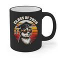 Graduation Day 2025 Graduate Class School Degree College Dog Graphic Print Coffee Mug