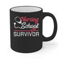 Graduation Shirt For Nurses Nursing School Survivor Tee Graphic Print Coffee Mug
