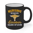 Graduation Shirt Nursing School Survivor Class Of 2018 Tee Graphic Print Coffee Mug