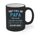 Grandpa Papa Partner In Crime Dad Graphic Print Coffee Mug