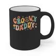 Groovy Daddy Birthday Party Peace Sign Dad 60s 70s Hippie Graphic Print Coffee Mug