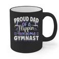 Gymnastics Watercolor Proud Dad Of A Flippin Awesome Gymnast Graphic Print Coffee Mug Gymnastics Watercolor Proud Dad Of A Flippin Awesome Gymnast Graphic Print Coffee Mug