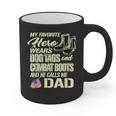 Hero Wears Dog Tags Combat Boots Proud Army Dad Father Graphic Print Coffee Mug Hero Wears Dog Tags Combat Boots Proud Army Dad Father Graphic Print Coffee Mug