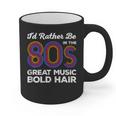 I'd Rather Be In The 80s Iconic Music Nostalgia Vintage Graphic Print Coffee Mug