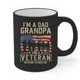 I'm A Dad Grandpa And Veteran Patriotic US Flag Veterans Day Graphic Print Coffee Mug