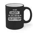 I'm Not Angry I'm Just Smiling In Scottish Dad Fun Scotland Graphic Print Coffee Mug I'm Not Angry I'm Just Smiling In Scottish Dad Fun Scotland Graphic Print Coffee Mug