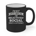 I'm Not Anti Social I'm Selectively Social Introvert Graphic Print Coffee Mug I'm Not Anti Social I'm Selectively Social Introvert Graphic Print Coffee Mug