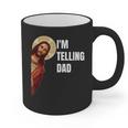 I'm Telling Dad Religious Christian Jesus Meme Graphic Print Coffee Mug