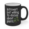 Introvert Humorous Plant Lover Gardening Graphic Print Coffee Mug