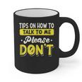 Introvert Tips On How To Talk To Me Please Don't Antisocial Graphic Print Coffee Mug