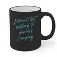 Introvert But Willing To Discuss Camping Graphic Print Coffee Mug