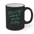Introvert But Willing To Discuss Knitting Graphic Print Coffee Mug Introvert But Willing To Discuss Knitting Graphic Print Coffee Mug