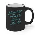 Introvert But Willing To Discuss Latte Art Graphic Print Coffee Mug