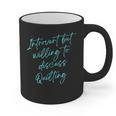 Introvert But Willing To Discuss Quilting Graphic Print Coffee Mug