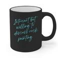 Introvert But Willing To Discuss Rock Painting Graphic Print Coffee Mug