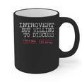 Introvert But Willing To Discuss Shark Dives Scuba Diving Graphic Print Coffee Mug