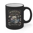 Introverted But Willing To Discuss Books Club Cozy Aesthetic Graphic Print Coffee Mug