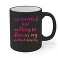 Introverted Willing To Discuss Shetland Sheepdog Introvert Graphic Print Coffee Mug