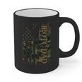 JROTC Dad United States Distressed Camo w US Flag Graphic Print Coffee Mug
