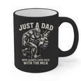 Just a Dad Who Always Came Back With The Milk Shirt Bigfoot Graphic Print Coffee Mug
