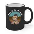 Kids Pre-K Graduate Sloth Cap And Gown Cute Preschool Graduation Graphic Print Coffee Mug