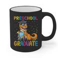 Kids Preschool Graduate Dinosaur Trex Preschool Graduation Graphic Print Coffee Mug