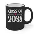 Kindergarten Class Of 2038 First Day School Graduation Girls Graphic Print Coffee Mug