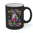 Kindergarten Graduation 2025 Graduate Girls Unicorn 1st Grad Graphic Print Coffee Mug
