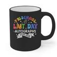 Last Day Of School Year 2025 Preschool Autograph Graduation Graphic Print Coffee Mug