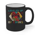 Leveled Up To Dad Of Twins Video Gamer Gaming Graphic Print Coffee Mug