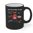 Life Is Better Around The Farm Nostalgia Trendy Graphic Print Coffee Mug