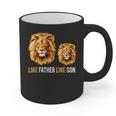 Lion Dad Like Father Like Son Lions Lovers Fathers Day Graphic Print Coffee Mug