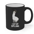 LLama Graduation I Got My Dipllama Cute Llama Graphic Print Coffee Mug