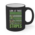 Look At Those Stripes Lawn Mowing Dad Lawn Mower Small Graphic Print Coffee Mug