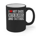 I Love Hot Dads With Beards And Tattoos I Heart Hot Dads Graphic Print Coffee Mug
