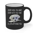 Maltese Dog Watching Owner Quote Puppy Mom Dad Men Women Girls Kids Graphic Print Coffee Mug