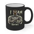 I Am Man King Powerful Dad Afro Melanin Graphic Print Coffee Mug